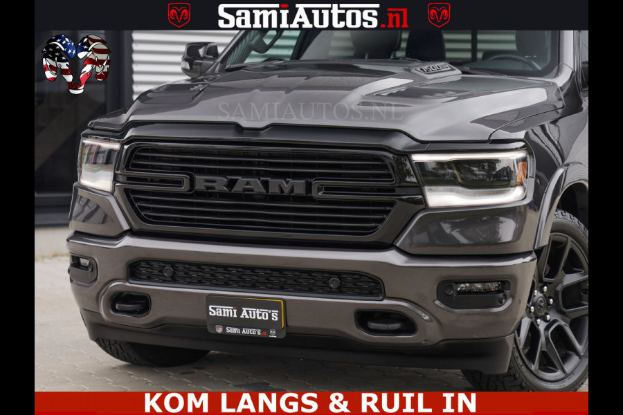 Dodge Ram SPORT LARAMIE 5.7 V8 HEMI | LUCHTVERING | 2023 | PANODAK | GROOTSCHERM | DC | TOP KLEUR GRANITE | CREW CAB | DUBBELE CABINE | 5 PERSOONS |