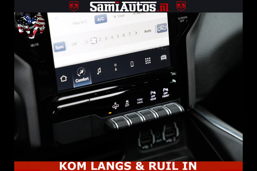 Dodge Ram SPORT LARAMIE 5.7 V8 HEMI | LUCHTVERING | 2023 | PANODAK | GROOTSCHERM | DC | TOP KLEUR GRANITE | CREW CAB | DUBBELE CABINE | 5 PERSOONS |