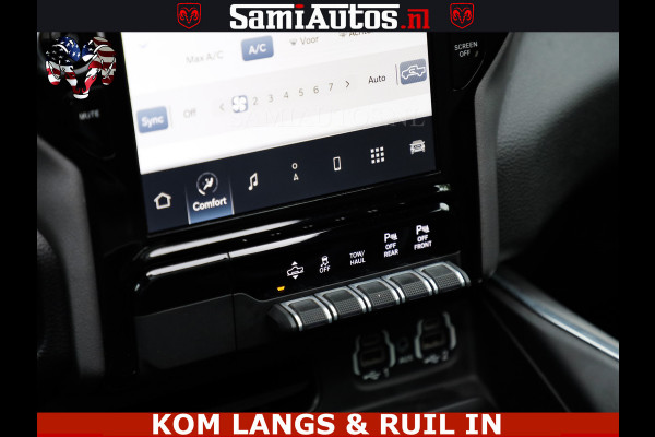 Dodge Ram SPORT LARAMIE 5.7 V8 HEMI | LUCHTVERING | 2023 | PANODAK | GROOTSCHERM | DC | TOP KLEUR GRANITE | CREW CAB | DUBBELE CABINE | 5 PERSOONS |