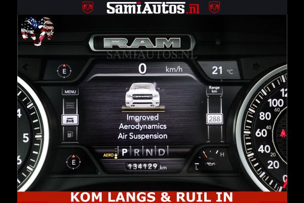 Dodge Ram SPORT LARAMIE 5.7 V8 HEMI | LUCHTVERING | 2023 | PANODAK | GROOTSCHERM | DC | TOP KLEUR GRANITE | CREW CAB | DUBBELE CABINE | 5 PERSOONS |