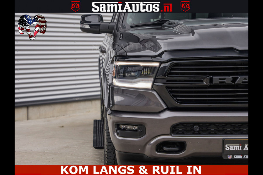 Dodge Ram SPORT LARAMIE 5.7 V8 HEMI | LUCHTVERING | 2023 | PANODAK | GROOTSCHERM | DC | TOP KLEUR GRANITE | CREW CAB | DUBBELE CABINE | 5 PERSOONS |