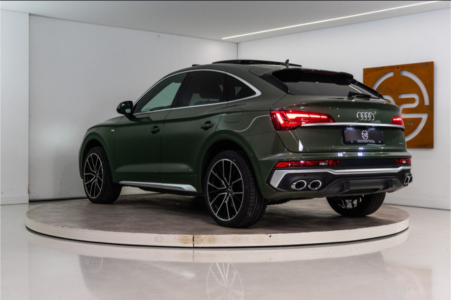 Audi Q5 Sportback 55 TFSI e S Line 367PK | District Green | Pano | Virtual | 21'' | SQ5 Sierstukken | 12 MND Garantie
