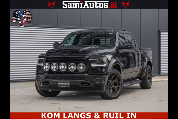 Dodge Ram DE DONDER | 5.7 V8 HEMI | BRONZE BREDE WIELEN | WIDE BODY | OPEN UITLAAT KLEP | ZEER DIK | DUBBELE CABINE | DC | 5 PERSOONS | GRIJS KENETEKEN | BJ 2023 44000KM | FULL LED VERLICHTING | MEGA DIK |