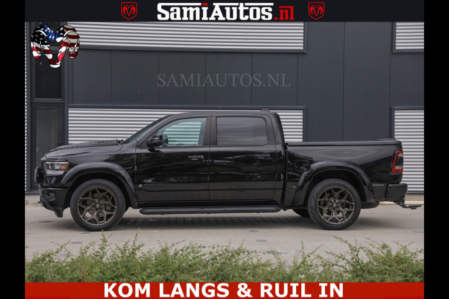 Dodge Ram DE DONDER | 5.7 V8 HEMI | BRONZE BREDE WIELEN | WIDE BODY | OPEN UITLAAT KLEP | ZEER DIK | DUBBELE CABINE | DC | 5 PERSOONS | GRIJS KENETEKEN | BJ 2023 44000KM | FULL LED VERLICHTING | MEGA DIK |