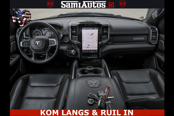 Dodge Ram DE DONDER | 5.7 V8 HEMI | BRONZE BREDE WIELEN | WIDE BODY | OPEN UITLAAT KLEP | ZEER DIK | DUBBELE CABINE | DC | 5 PERSOONS | GRIJS KENETEKEN | BJ 2023 44000KM | FULL LED VERLICHTING | MEGA DIK |