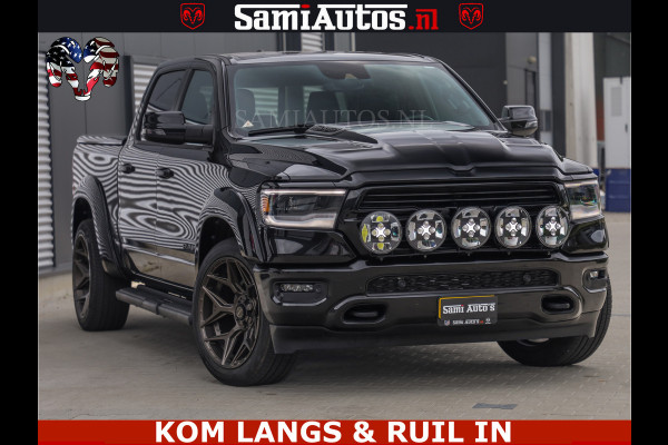 Dodge Ram DE DONDER | 5.7 V8 HEMI | BRONZE BREDE WIELEN | WIDE BODY | OPEN UITLAAT KLEP | ZEER DIK | DUBBELE CABINE | DC | 5 PERSOONS | GRIJS KENETEKEN | BJ 2023 44000KM | FULL LED VERLICHTING | MEGA DIK |
