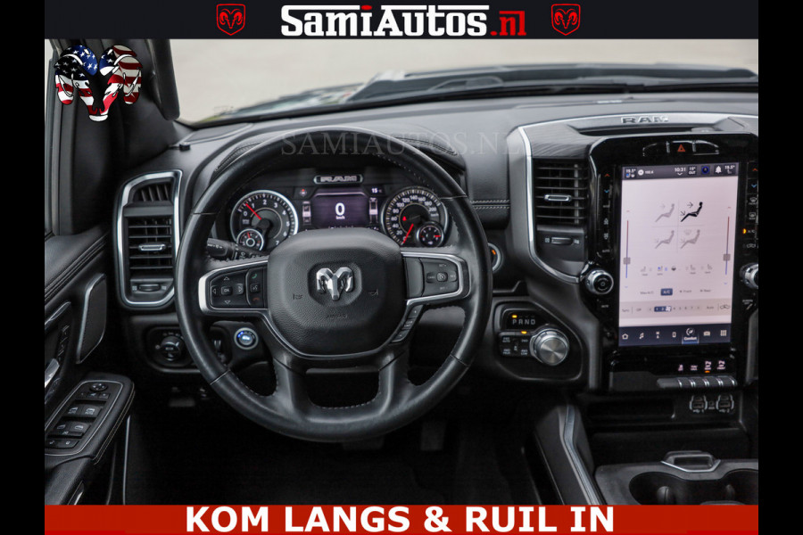 Dodge Ram DE DONDER | 5.7 V8 HEMI | BRONZE BREDE WIELEN | WIDE BODY | OPEN UITLAAT KLEP | ZEER DIK | DUBBELE CABINE | DC | 5 PERSOONS | GRIJS KENETEKEN | BJ 2023 44000KM | FULL LED VERLICHTING | MEGA DIK |