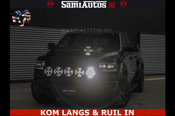 Dodge Ram DE DONDER | 5.7 V8 HEMI | BRONZE BREDE WIELEN | WIDE BODY | OPEN UITLAAT KLEP | ZEER DIK | DUBBELE CABINE | DC | 5 PERSOONS | GRIJS KENETEKEN | BJ 2023 44000KM | FULL LED VERLICHTING | MEGA DIK |