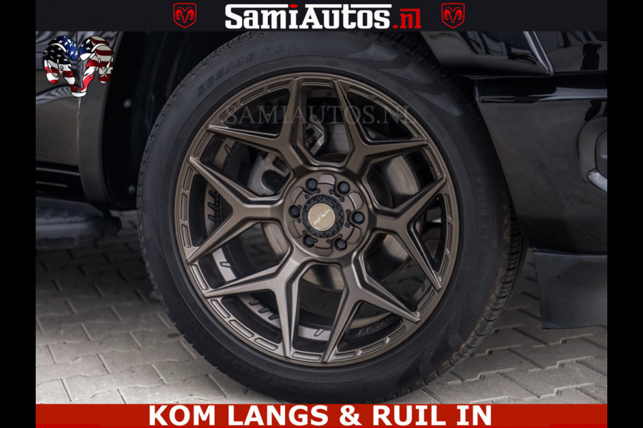 Dodge Ram DE DONDER | 5.7 V8 HEMI | BRONZE BREDE WIELEN | WIDE BODY | OPEN UITLAAT KLEP | ZEER DIK | DUBBELE CABINE | DC | 5 PERSOONS | GRIJS KENETEKEN | BJ 2023 44000KM | FULL LED VERLICHTING | MEGA DIK |
