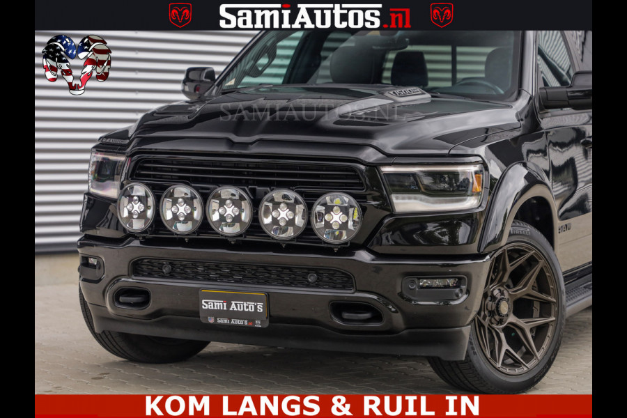 Dodge Ram DE DONDER | 5.7 V8 HEMI | BRONZE BREDE WIELEN | WIDE BODY | OPEN UITLAAT KLEP | ZEER DIK | DUBBELE CABINE | DC | 5 PERSOONS | GRIJS KENETEKEN | BJ 2023 44000KM | FULL LED VERLICHTING | MEGA DIK |