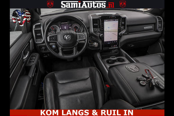Dodge Ram DE DONDER | 5.7 V8 HEMI | BRONZE BREDE WIELEN | WIDE BODY | OPEN UITLAAT KLEP | ZEER DIK | DUBBELE CABINE | DC | 5 PERSOONS | GRIJS KENETEKEN | BJ 2023 44000KM | FULL LED VERLICHTING | MEGA DIK |