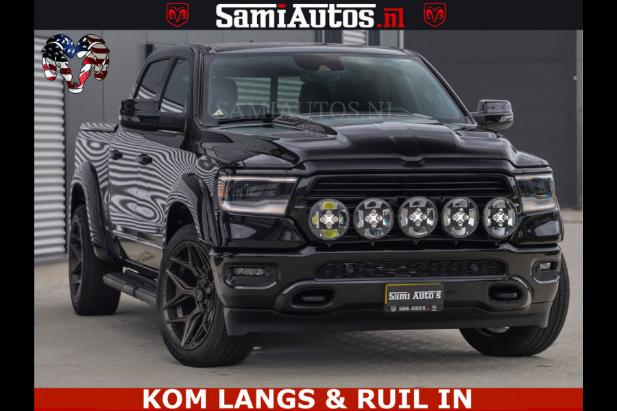 Dodge Ram DE DONDER | 5.7 V8 HEMI | BRONZE BREDE WIELEN | WIDE BODY | OPEN UITLAAT KLEP | ZEER DIK | DUBBELE CABINE | DC | 5 PERSOONS | GRIJS KENETEKEN | BJ 2023 44000KM | FULL LED VERLICHTING | MEGA DIK |