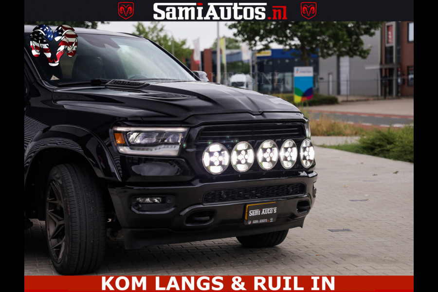 Dodge Ram DE DONDER | 5.7 V8 HEMI | BRONZE BREDE WIELEN | WIDE BODY | OPEN UITLAAT KLEP | ZEER DIK | DUBBELE CABINE | DC | 5 PERSOONS | GRIJS KENETEKEN | BJ 2023 44000KM | FULL LED VERLICHTING | MEGA DIK |