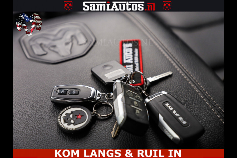 Dodge Ram DE DONDER | 5.7 V8 HEMI | BRONZE BREDE WIELEN | WIDE BODY | OPEN UITLAAT KLEP | ZEER DIK | DUBBELE CABINE | DC | 5 PERSOONS | GRIJS KENETEKEN | BJ 2023 44000KM | FULL LED VERLICHTING | MEGA DIK |