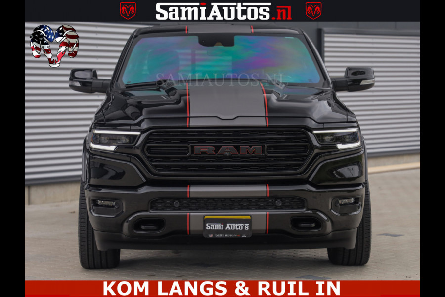Dodge Ram LIMITED | TRAINHORN | | HUD | UITLAATKLEP | LUCHTVERING | STRIPING | PANODAK | BOM VOL | BLAUW VOORRUIT | 5.7 V8 HEMI 402PK | DC | DUBBELE CABINE | 5 PERSOONS | GRIJSKENTEKEN PICK UP | EERSTE EIGENAAR | OPEN UITLAAT KLEP & TRAIN HORN | | De specialist in Amerikaanse pick‑ups in Nederland en Europa.