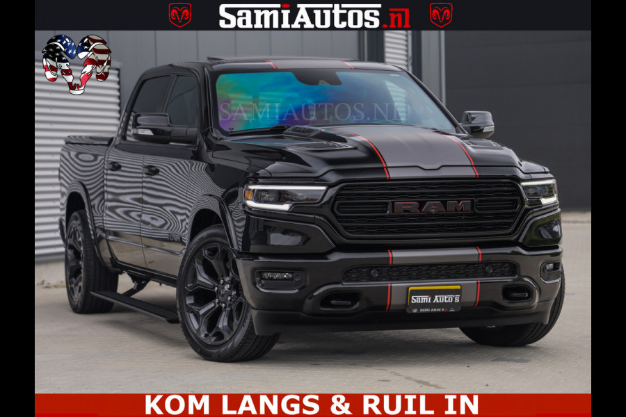 Dodge Ram LIMITED | TRAINHORN | | HUD | UITLAATKLEP | LUCHTVERING | STRIPING | PANODAK | BOM VOL | BLAUW VOORRUIT | 5.7 V8 HEMI 402PK | DC | DUBBELE CABINE | 5 PERSOONS | GRIJSKENTEKEN PICK UP | EERSTE EIGENAAR | OPEN UITLAAT KLEP & TRAIN HORN | | De specialist in Amerikaanse pick‑ups in Nederland en Europa.
