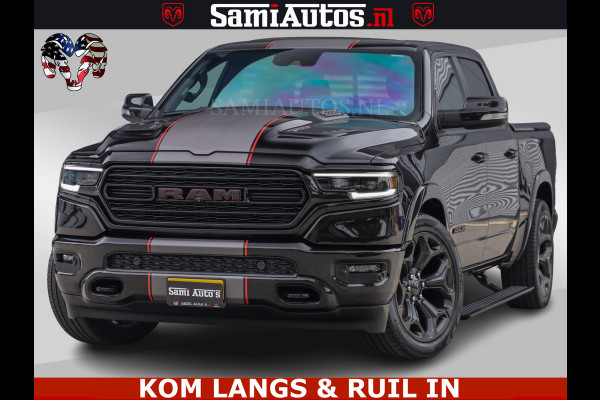 Dodge Ram LIMITED | TRAINHORN | | HUD | UITLAATKLEP | LUCHTVERING | STRIPING | PANODAK | BOM VOL | BLAUW VOORRUIT | 5.7 V8 HEMI 402PK | DC | DUBBELE CABINE | 5 PERSOONS | GRIJSKENTEKEN PICK UP | EERSTE EIGENAAR | OPEN UITLAAT KLEP & TRAIN HORN | | De specialist in Amerikaanse pick‑ups in Nederland en Europa.