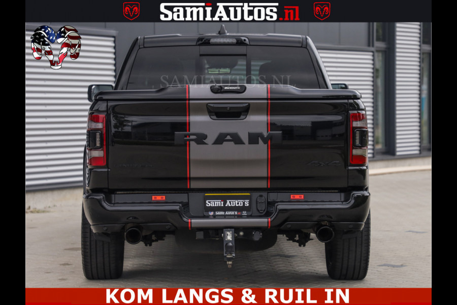 Dodge Ram LIMITED | TRAINHORN | | HUD | UITLAATKLEP | LUCHTVERING | STRIPING | PANODAK | BOM VOL | BLAUW VOORRUIT | 5.7 V8 HEMI 402PK | DC | DUBBELE CABINE | 5 PERSOONS | GRIJSKENTEKEN PICK UP | EERSTE EIGENAAR | OPEN UITLAAT KLEP & TRAIN HORN | | De specialist in Amerikaanse pick‑ups in Nederland en Europa.