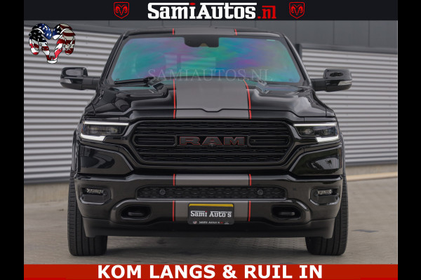 Dodge Ram LIMITED | TRAINHORN | | HUD | UITLAATKLEP | LUCHTVERING | STRIPING | PANODAK | BOM VOL | BLAUW VOORRUIT | 5.7 V8 HEMI 402PK | DC | DUBBELE CABINE | 5 PERSOONS | GRIJSKENTEKEN PICK UP | EERSTE EIGENAAR | OPEN UITLAAT KLEP & TRAIN HORN | | De specialist in Amerikaanse pick‑ups in Nederland en Europa.