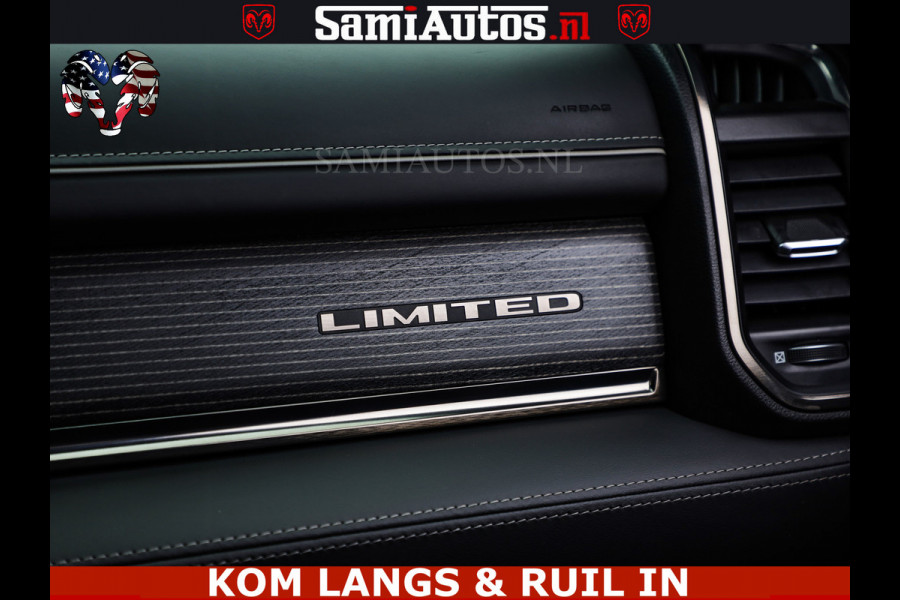 Dodge Ram LIMITED | TRAINHORN | | HUD | UITLAATKLEP | LUCHTVERING | STRIPING | PANODAK | BOM VOL | BLAUW VOORRUIT | 5.7 V8 HEMI 402PK | DC | DUBBELE CABINE | 5 PERSOONS | GRIJSKENTEKEN PICK UP | EERSTE EIGENAAR | OPEN UITLAAT KLEP & TRAIN HORN | | De specialist in Amerikaanse pick‑ups in Nederland en Europa.