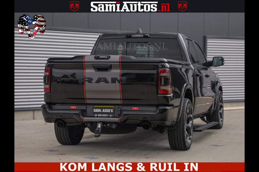 Dodge Ram LIMITED | TRAINHORN | | HUD | UITLAATKLEP | LUCHTVERING | STRIPING | PANODAK | BOM VOL | BLAUW VOORRUIT | 5.7 V8 HEMI 402PK | DC | DUBBELE CABINE | 5 PERSOONS | GRIJSKENTEKEN PICK UP | EERSTE EIGENAAR | OPEN UITLAAT KLEP & TRAIN HORN | | De specialist in Amerikaanse pick‑ups in Nederland en Europa.