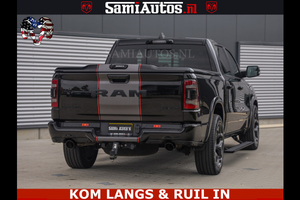 Dodge Ram LIMITED | TRAINHORN | | HUD | UITLAATKLEP | LUCHTVERING | STRIPING | PANODAK | BOM VOL | BLAUW VOORRUIT | 5.7 V8 HEMI 402PK | DC | DUBBELE CABINE | 5 PERSOONS | GRIJSKENTEKEN PICK UP | EERSTE EIGENAAR | OPEN UITLAAT KLEP & TRAIN HORN | | De specialist in Amerikaanse pick‑ups in Nederland en Europa.