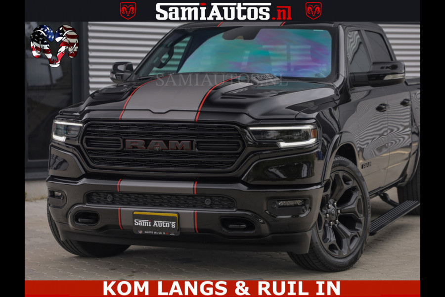 Dodge Ram LIMITED | TRAINHORN | | HUD | UITLAATKLEP | LUCHTVERING | STRIPING | PANODAK | BOM VOL | BLAUW VOORRUIT | 5.7 V8 HEMI 402PK | DC | DUBBELE CABINE | 5 PERSOONS | GRIJSKENTEKEN PICK UP | EERSTE EIGENAAR | OPEN UITLAAT KLEP & TRAIN HORN | | De specialist in Amerikaanse pick‑ups in Nederland en Europa.