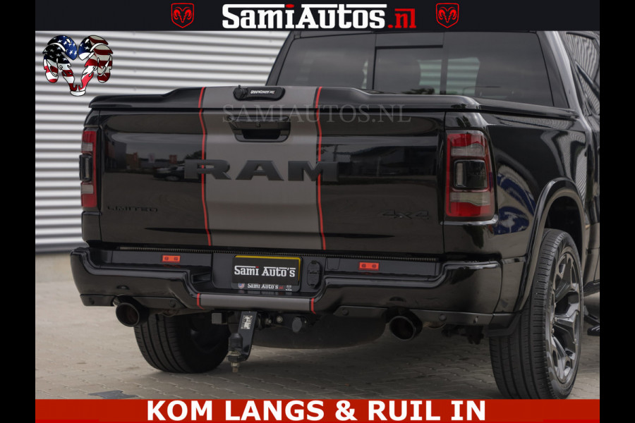 Dodge Ram LIMITED | TRAINHORN | | HUD | UITLAATKLEP | LUCHTVERING | STRIPING | PANODAK | BOM VOL | BLAUW VOORRUIT | 5.7 V8 HEMI 402PK | DC | DUBBELE CABINE | 5 PERSOONS | GRIJSKENTEKEN PICK UP | EERSTE EIGENAAR | OPEN UITLAAT KLEP & TRAIN HORN | | De specialist in Amerikaanse pick‑ups in Nederland en Europa.