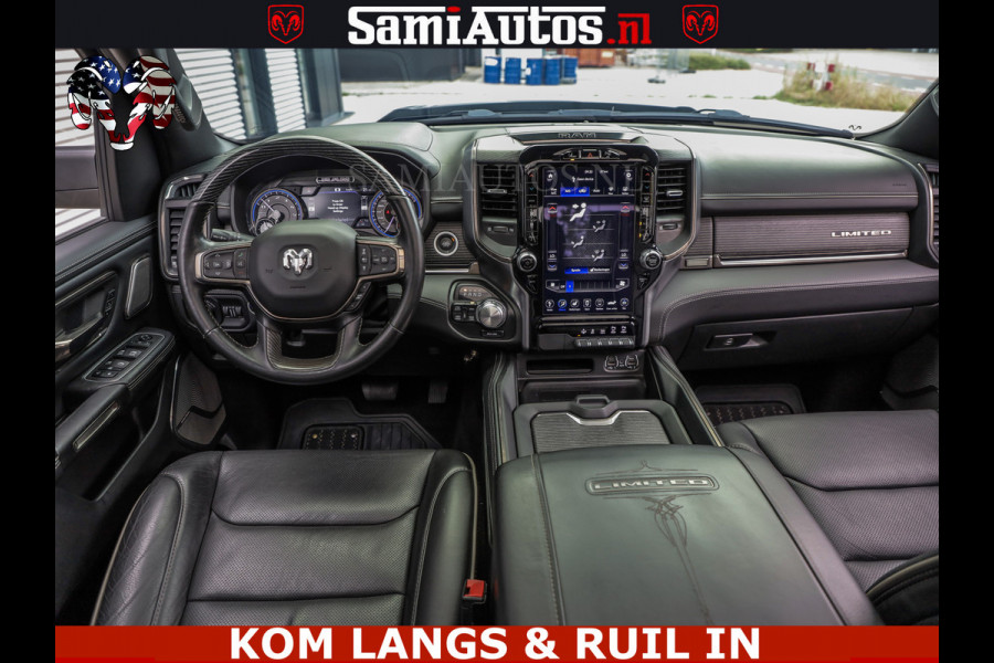 Dodge Ram LIMITED | TRAINHORN | | HUD | UITLAATKLEP | LUCHTVERING | STRIPING | PANODAK | BOM VOL | BLAUW VOORRUIT | 5.7 V8 HEMI 402PK | DC | DUBBELE CABINE | 5 PERSOONS | GRIJSKENTEKEN PICK UP | EERSTE EIGENAAR | OPEN UITLAAT KLEP & TRAIN HORN | | De specialist in Amerikaanse pick‑ups in Nederland en Europa.