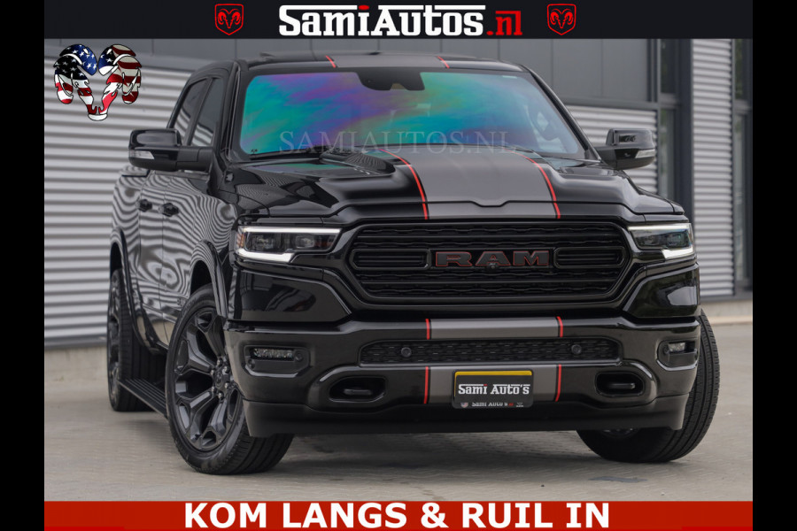Dodge Ram LIMITED | TRAINHORN | | HUD | UITLAATKLEP | LUCHTVERING | STRIPING | PANODAK | BOM VOL | BLAUW VOORRUIT | 5.7 V8 HEMI 402PK | DC | DUBBELE CABINE | 5 PERSOONS | GRIJSKENTEKEN PICK UP | EERSTE EIGENAAR | OPEN UITLAAT KLEP & TRAIN HORN | | De specialist in Amerikaanse pick‑ups in Nederland en Europa.