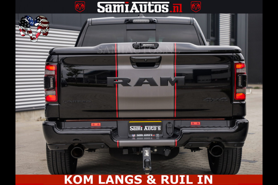 Dodge Ram LIMITED | TRAINHORN | | HUD | UITLAATKLEP | LUCHTVERING | STRIPING | PANODAK | BOM VOL | BLAUW VOORRUIT | 5.7 V8 HEMI 402PK | DC | DUBBELE CABINE | 5 PERSOONS | GRIJSKENTEKEN PICK UP | EERSTE EIGENAAR | OPEN UITLAAT KLEP & TRAIN HORN | | De specialist in Amerikaanse pick‑ups in Nederland en Europa.