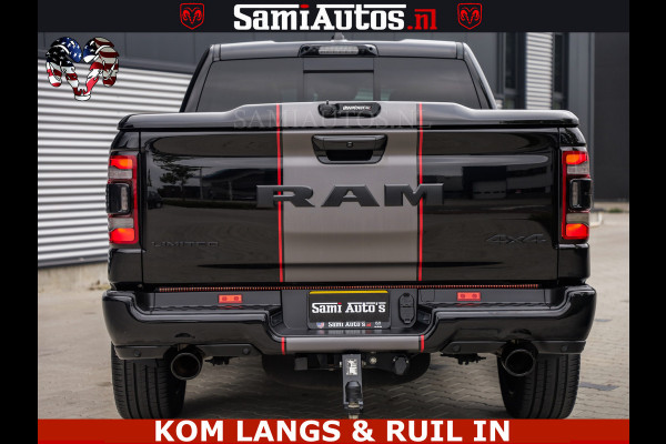 Dodge Ram LIMITED | TRAINHORN | | HUD | UITLAATKLEP | LUCHTVERING | STRIPING | PANODAK | BOM VOL | BLAUW VOORRUIT | 5.7 V8 HEMI 402PK | DC | DUBBELE CABINE | 5 PERSOONS | GRIJSKENTEKEN PICK UP | EERSTE EIGENAAR | OPEN UITLAAT KLEP & TRAIN HORN | | De specialist in Amerikaanse pick‑ups in Nederland en Europa.