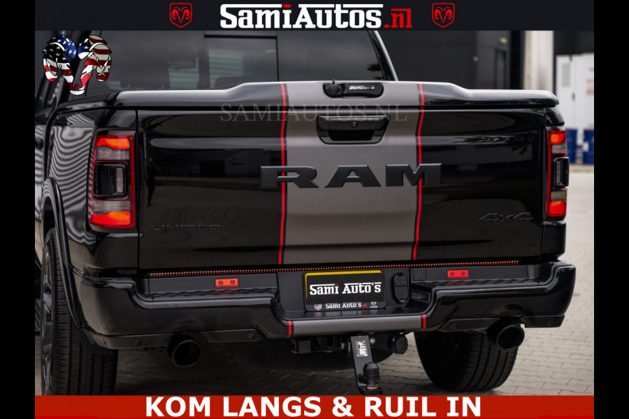 Dodge Ram LIMITED | TRAINHORN | | HUD | UITLAATKLEP | LUCHTVERING | STRIPING | PANODAK | BOM VOL | BLAUW VOORRUIT | 5.7 V8 HEMI 402PK | DC | DUBBELE CABINE | 5 PERSOONS | GRIJSKENTEKEN PICK UP | EERSTE EIGENAAR | OPEN UITLAAT KLEP & TRAIN HORN | | De specialist in Amerikaanse pick‑ups in Nederland en Europa.
