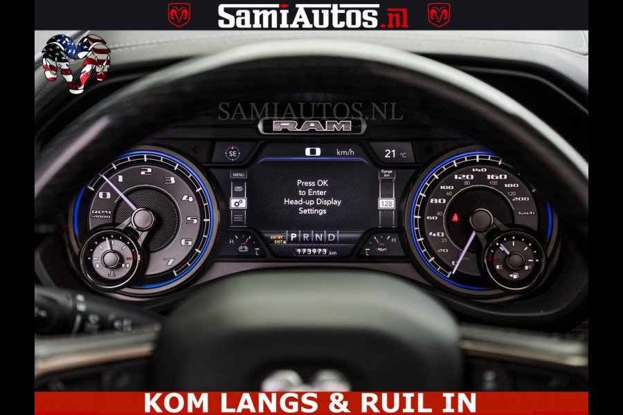 Dodge Ram LIMITED | TRAINHORN | | HUD | UITLAATKLEP | LUCHTVERING | STRIPING | PANODAK | BOM VOL | BLAUW VOORRUIT | 5.7 V8 HEMI 402PK | DC | DUBBELE CABINE | 5 PERSOONS | GRIJSKENTEKEN PICK UP | EERSTE EIGENAAR | OPEN UITLAAT KLEP & TRAIN HORN | | De specialist in Amerikaanse pick‑ups in Nederland en Europa.