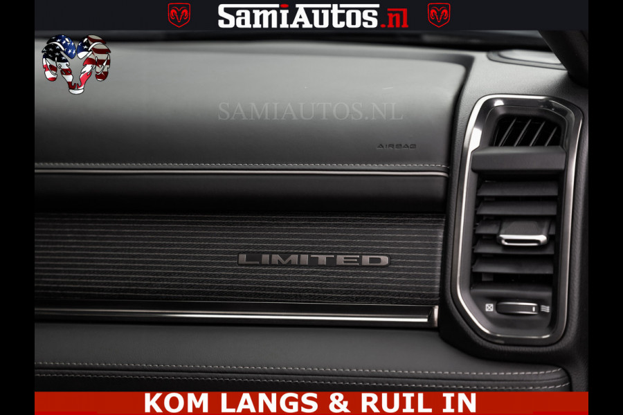 Dodge Ram LIMITED | TRAINHORN | | HUD | UITLAATKLEP | LUCHTVERING | STRIPING | PANODAK | BOM VOL | BLAUW VOORRUIT | 5.7 V8 HEMI 402PK | DC | DUBBELE CABINE | 5 PERSOONS | GRIJSKENTEKEN PICK UP | EERSTE EIGENAAR | OPEN UITLAAT KLEP & TRAIN HORN | | De specialist in Amerikaanse pick‑ups in Nederland en Europa.