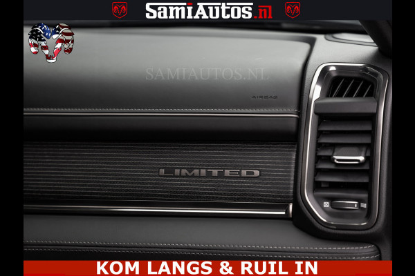 Dodge Ram LIMITED | TRAINHORN | | HUD | UITLAATKLEP | LUCHTVERING | STRIPING | PANODAK | BOM VOL | BLAUW VOORRUIT | 5.7 V8 HEMI 402PK | DC | DUBBELE CABINE | 5 PERSOONS | GRIJSKENTEKEN PICK UP | EERSTE EIGENAAR | OPEN UITLAAT KLEP & TRAIN HORN | | De specialist in Amerikaanse pick‑ups in Nederland en Europa.
