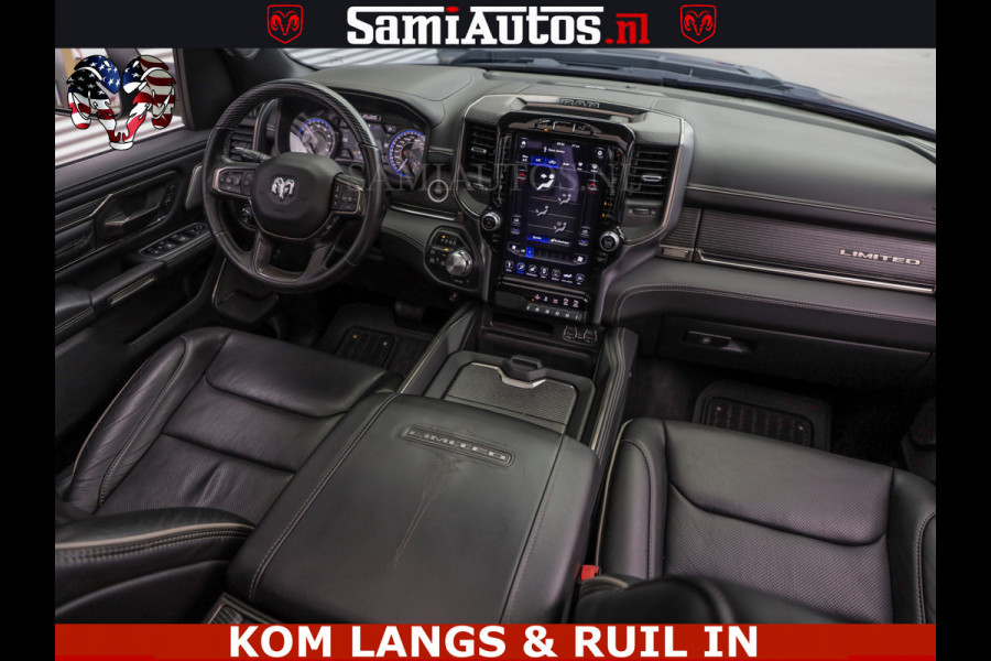Dodge Ram LIMITED | TRAINHORN | | HUD | UITLAATKLEP | LUCHTVERING | STRIPING | PANODAK | BOM VOL | BLAUW VOORRUIT | 5.7 V8 HEMI 402PK | DC | DUBBELE CABINE | 5 PERSOONS | GRIJSKENTEKEN PICK UP | EERSTE EIGENAAR | OPEN UITLAAT KLEP & TRAIN HORN | | De specialist in Amerikaanse pick‑ups in Nederland en Europa.