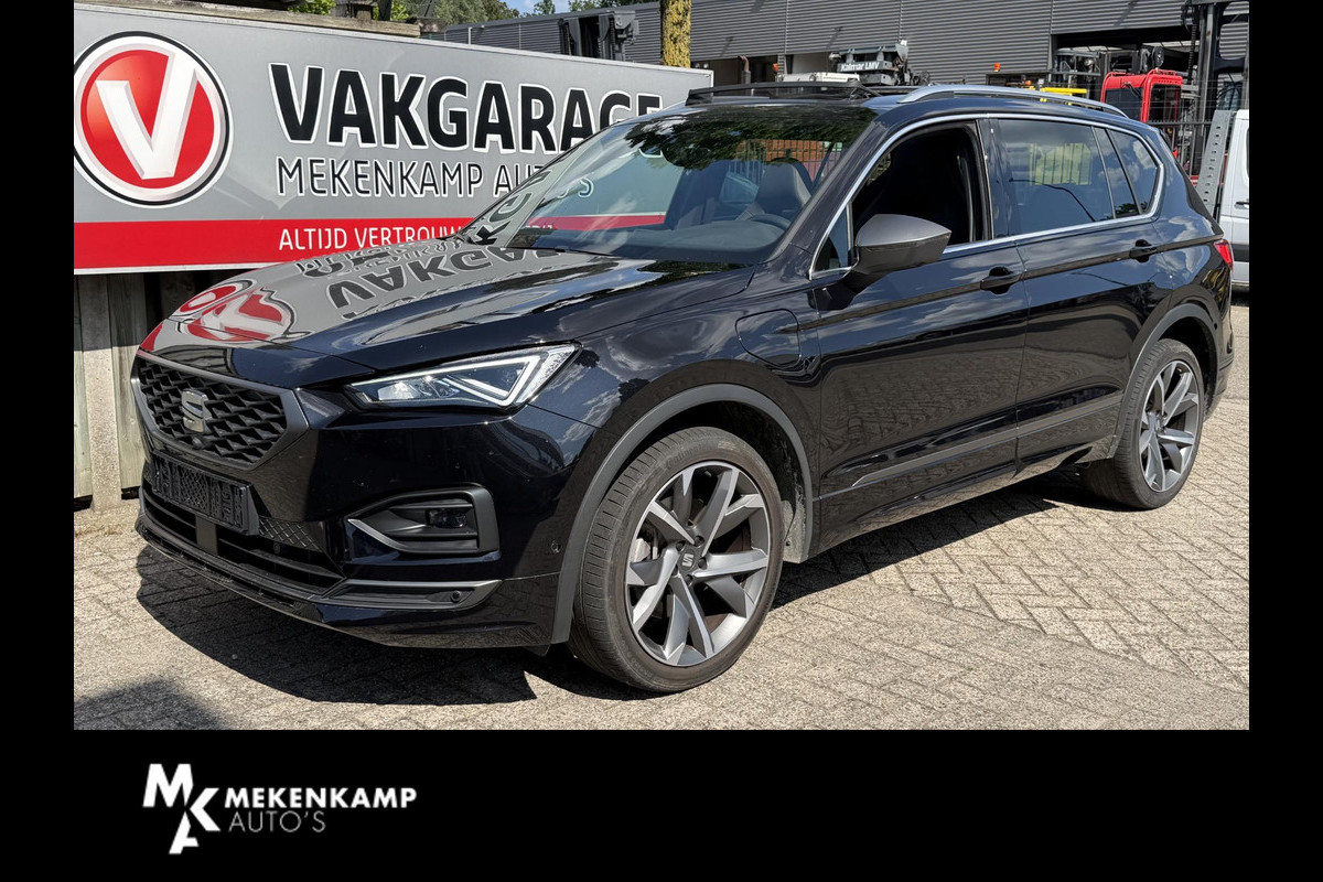 Seat Tarraco 1.4 TSI e-Hybrid PHEV FR Business FABRIEKSGARANTIE 03-2028 20"/Panoramadak/Trekhaak/360 camera/Keyless/Dodehoek/Elektrische klep/Stuur + stoelverwarming v+a