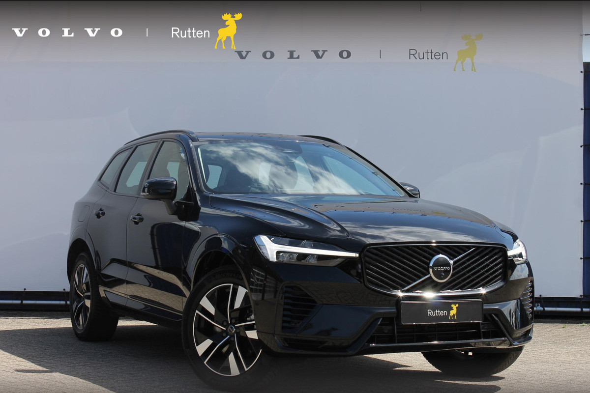 Volvo XC60 T6 350PK Automaat Plug-in hybrid AWD Plus Dark Google infotainment / Semi elektrisch wegklapbare trekhaak / Elektrisch bedienbare voorstoelen met geheugen / All seasonbanden