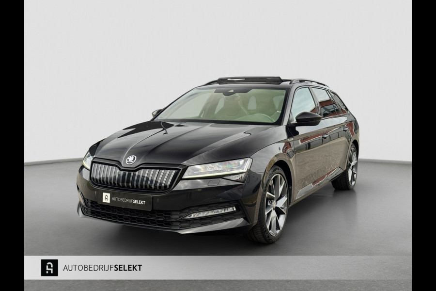 Škoda Superb Combi 1.4 TSI iV Sportline | Pano | Matrix LED | Trekhaak | Memory | ACC | Side Assist | Keyless | Dealer onderhouden