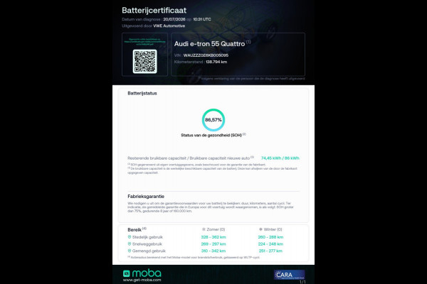 Audi e-tron E-tron 55 quattro advanced 95 kWh Pano Leder 360 Camera