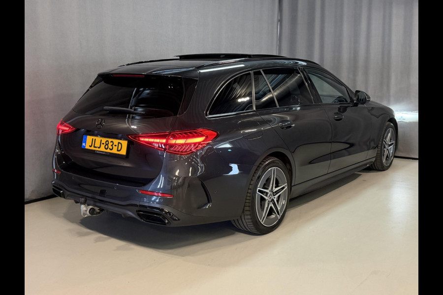 Mercedes-Benz C-Klasse Estate 300 e AMG Line 18"/Panoramadak/Trekhaak/LED/Stoelverwarming/Sfeerverlichting/Elektrische klep/Apple Carplay & Android Auto