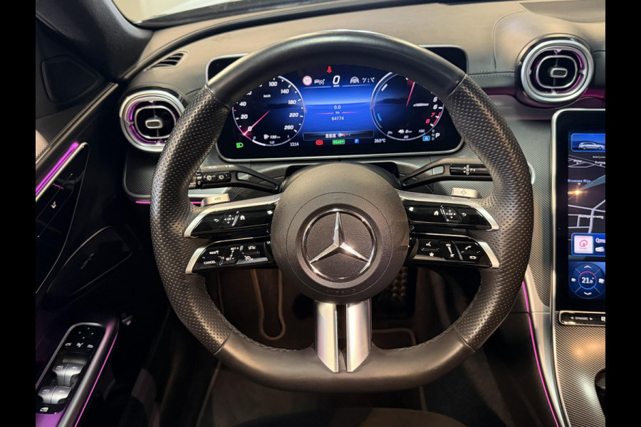 Mercedes-Benz C-Klasse Estate 300 e AMG Line 18"/Panoramadak/Trekhaak/LED/Stoelverwarming/Sfeerverlichting/Elektrische klep/Apple Carplay & Android Auto