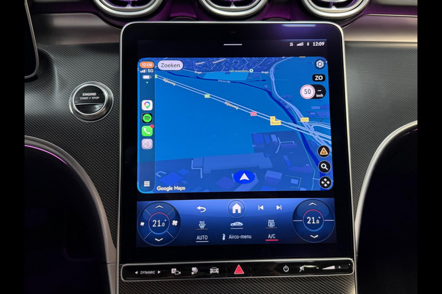 Mercedes-Benz C-Klasse Estate 300 e AMG Line 18"/Panoramadak/Trekhaak/LED/Stoelverwarming/Sfeerverlichting/Elektrische klep/Apple Carplay & Android Auto