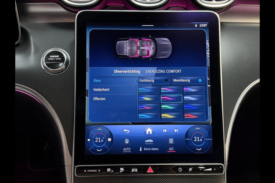 Mercedes-Benz C-Klasse Estate 300 e AMG Line 18"/Panoramadak/Trekhaak/LED/Stoelverwarming/Sfeerverlichting/Elektrische klep/Apple Carplay & Android Auto