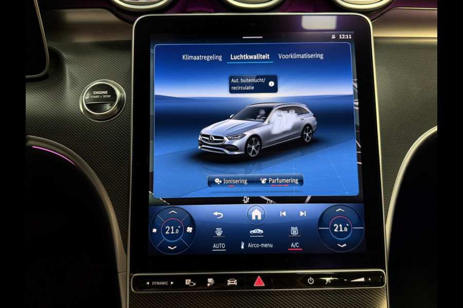 Mercedes-Benz C-Klasse Estate 300 e AMG Line 18"/Panoramadak/Trekhaak/LED/Stoelverwarming/Sfeerverlichting/Elektrische klep/Apple Carplay & Android Auto