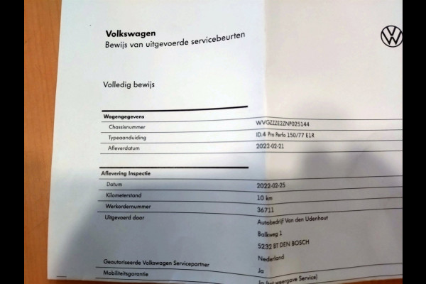 Volkswagen ID.4 Pro 77 kWh SOH 95,78 % Warmtepomp