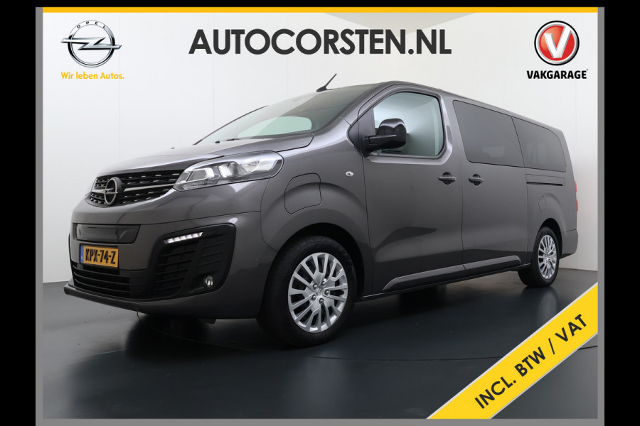 Opel Vivaro -e Zafira Life e Vivaro Combi Electric Zafira Electric L3 8-Personen L3 75 kWh Camera Apple Carplay Android Dual-ECC PDC-a+v Stoelv bordherkenning Cruise Control Led Keyless Priv.Glass Led Licht+Zichtpakket Spoorassist Dubbele Schuifdeur  Lengte 3 Grootste Accu-pakket 1.000kg Trekvermogen  € 67.000 nieuw !