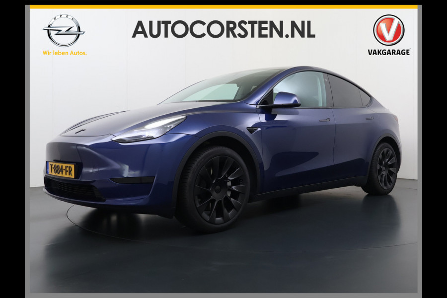 Tesla Model Y RWD 300PK LFP Accu Trekhaak Spoiler 20"lm Warmtepomp Leer PanoDak Navi Premium-Audio Ecc Adap.Cruise Camera's Traffic-Aware-Cruise+Sturen  AI FSD-3 Computer SOH 92% Stuur+Stoelverwarming Led Traffic-Aware Cruise Control Toybox Elek.Achterklep 1.600KG Trekgewicht 1e Eigenaar Origineel Nederlandse Auto