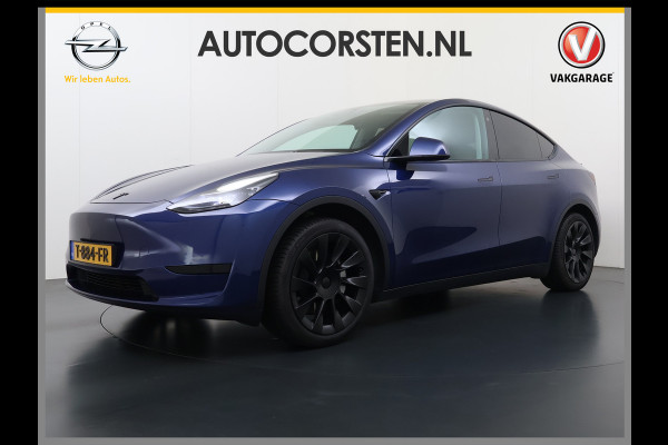 Tesla Model Y RWD 300PK LFP Accu Trekhaak Spoiler 20"lm Warmtepomp Leer PanoDak Navi Premium-Audio Ecc Adap.Cruise Camera's Traffic-Aware-Cruise+Sturen  AI FSD-3 Computer SOH 92% Stuur+Stoelverwarming Led Traffic-Aware Cruise Control Toybox Elek.Achterklep 1.600KG Trekgewicht 1e Eigenaar Origineel Nederlandse Auto